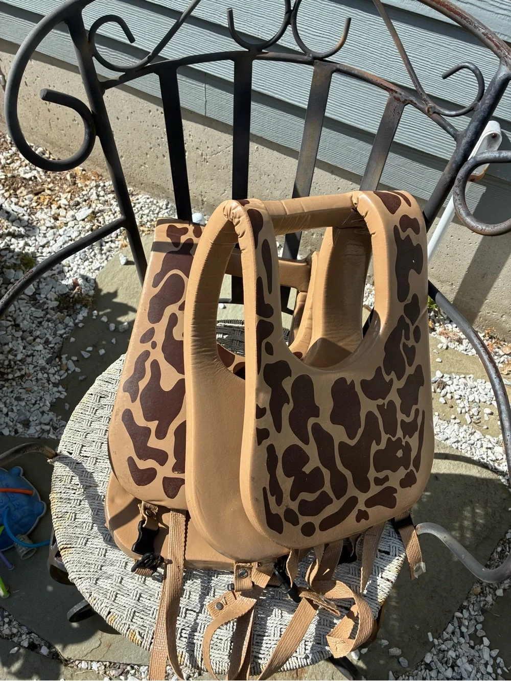 Cow-Print Dog Life Jacket Vest - Brown